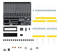 Voice Activated For Spectrum Light Diy Kit 8x16 Led For Matrix Display Red Green Blue Yellow Sound Responsive Module Usb Powered Adjustable Sensitivity For Educational Projects(B)