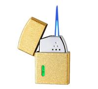 Voice-Activated Induction Lighter, Windproof Blue Flame Butane Lighter, Four Ignition Modes, Transparent Gas Chamber, for Men