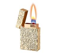 Voice-Activated Kerosene Lighter, Hand-Carved Relief, 4 Ignition Modes, Windproof Soft Flame, Ideal for Candles and Camping (Kerosene Not Included)