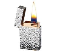 Voice-Activated Kerosene Lighter, Hand-Carved Relief, 4 Ignition Modes, Windproof Soft Flame, Ideal for Candles and Camping (Kerosene Not Included)