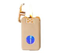 Voice-Activated Metal Kerosene Lighter, Multiple Ignition Methods, Transparent Oil Tank, Adjustable Flame Size, Ideal for Candles and Gifts