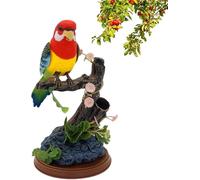 Voice-Activated Simulation Parrot Toy, Talking & Recording Function, Double Tiger Skin Parrot for Fake Tree Decor2PCS