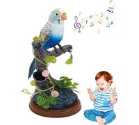 Voice-Activated Simulation Parrot Toy, Talking & Recording Function, Double Tiger Skin Parrot for Fake Tree Decor2PCS