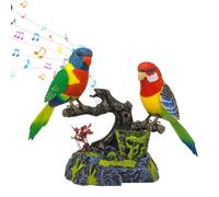 Voice Activated Singing Parrot Toy, Interactive Animated Bird with Sound & Motion Decor, Realistic for Home Desk Melo