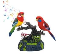 Voice Activated Singing Parrot Toy, Interactive Animated Bird with Sound & Motion Melo Decor, for Home Desk Realistic