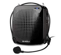 Voice amplifier portable PA system loudspeaker with microphone headset SHIDU voice amplifiers 15W Rechargeable for teacher,yoga,tour guides,coaches,presenters,classroom