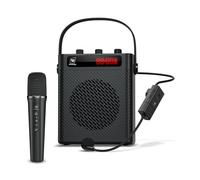 Voice Amplifier Wireless Microphone/Handheld Mic- Portable Microphone and Speaker Wireless Karaoke System, Bluetooth Speaker with Mics Personal Pa System, 4 Sound Effects for Teachers Speaking S95