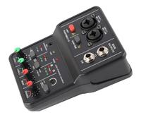 Voice Changer, 2 Channels Audio Mixer Live Sound Card with USB 48V Power Compact Sound Mixing Console Pc Accessories for Music Recording Home Karaoke Internet Karaoke