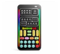 Voice Changer, 8 Sound Effects Portable Handheld Mini Sound Card, Multifunctional Voice Modulator with Real Time Voice Modulation for PC Phone Laptops Gaming