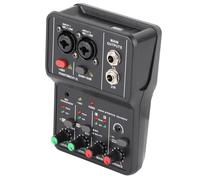 Voice Changer, Gaming Accessories 2 Channels Audio Mixer with USB 48V Power Compact Sound Mixing Console Live Sound Card for Music Recording Home Karaoke Internet Karaoke