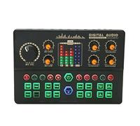 Voice Changer Sound Board, 5.0 Fader Adjustment Live Sound Card Intelligent Noise Reduction DC 5V 1A Dazzling Lights for Live Streaming for Computer