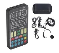 Voice Changer, Voice Changer Halloween Portable Recording Mini Sound Card Mixer with Sound Multifunctional Effects Machine for Game Anchor Recording Computer (English Version)