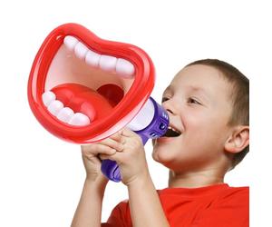 Voice Changing Speaker - Megaphone style design, built-in microphone, male and female machine voices, durable ABS material | Fun announcement tool for kids, ev