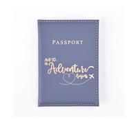 VOICE CHOO Women Men Letter Lover Passport Cover Men Women Travel Passport Case Leather Cute Passport Wallet Purse Girl Card Holder(Khaki)