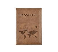 VOICE CHOO Women Men Letter Lover Passport Cover Men Women Travel Passport Case Leather Cute Passport Wallet Purse Girl Card Holder(Dark Khaki)