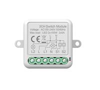 Voice Control Enabled For Smart Circuit Breaker Switch for Multi Platform Home Automation Compatibility (2CH)