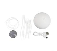 Voice Control for jellyfish Lamp with Dancing Tentacles, Rechargeable RGB Gradient Night Light, Touch-Sensitive LED Decor for Bedroom Room(Suspended + base)