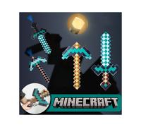 (Voice Control Sword) Minecraft Light Up Torch Night Lamp Usb Rechargeable Miner Ore Toy Gaming Gift