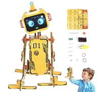 Voice-Controlled DIY Educational Robot Kit, Voice Control Wooden Robot Kit for Kids, STEM Robot Toys Building Kits, Interactive Smart Robot Science Kit, Learning Toy Gift for Boys, Teens and Adults