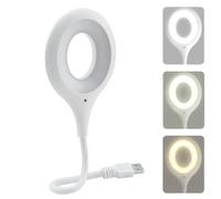 Voice Controlled Lamp USB Flexible Gooseneck Voice Activated LED Bedside Light Table Intelligent Night Light for Laptop PC Notebook, Eye-Caring, Portable for Office Reading Study (English Version)