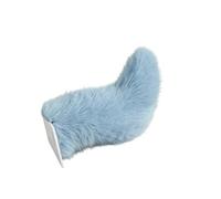 Voice controlled+remote control electric car tail decoration, cute female vehicle decoration, rechargeable plush animal moving tail, suitable for various cars, motorcycles, etc (Blue)
