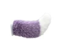 Voice controlled+remote control electric car tail decoration, cute female vehicle decoration, rechargeable plush animal moving tail, suitable for various cars, motorcycles, etc (Purple White)