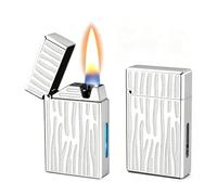 Voice-Controlled Smart Kerosene Lighter, Four Ignition Modes, Soft Flame, Flip-Top Design, Visible Fuel Tank, Perfect for Daily Use and Gifting