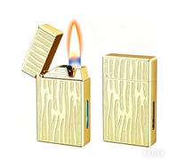 Voice-Controlled Smart Lighter, Four Ignition Modes, Soft Flame, Flip-Top Design, Visible Fuel Tank, Ideal for Everyday Use and Unique Gift