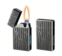 Voice-Controlled Smart Lighter, Four Ignition Modes, Voice-Activated Flame, Flip-Top Design, Visible Fuel Tank, Ideal for Daily Use or Gifts