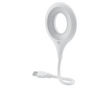 Voice Controlled USB Bedside Light, Flexible Gooseneck Voice Activated LED Reading Lamp Table Intelligent Night Light for Laptop PC Notebook, Eye-Caring, Portable for Office Study (English Version)