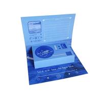 Voice Message Birthday Card with Gramophone Mechanism and 60 Second Replayable Sounds Memory Individualized Recordable Party Card