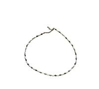 Voice of Source Light Green African Peridot Gemstone Necklace, 40 cm + 5 cm Chain, Gold Plated