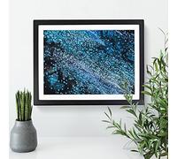 Voice Of The Night In Abstract Modern Art Framed Wall Art Print, Ready to Hang Picture for Living Room Bedroom Home Office Décor, Black A3 (46 x 34 cm)