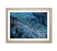 Voice Of The Night In Abstract Modern Art Framed Wall Art Print, Ready to Hang Picture for Living Room Bedroom Home Office Décor, Oak A4 (34 x 25 cm)