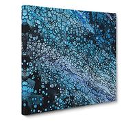 Voice of the Night in Abstract Modern Canvas Wall Art Print Ready to Hang, Framed Picture for Living Room Bedroom Home Office Décor, 14x14 Inch (35x35 cm)