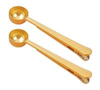 Voice on Growth Stainless Steel Coffee Scoop with Bag Clip, 2Pcs Perfect Coffee Spoon