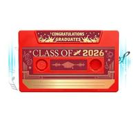 Voice Recordable Graduation Keepsake For Class of 2026,300 Seconds Retro Cassette Greeting,retro Tape Cassette Tape Talking