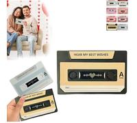 Voice Recordable Greeting Card,60 Seconds Blank Voice Recordable Talking Greeting Card for Lover,Custom Voices Recording Cassette Tape Gifts for Birthday,Valentine's Day,Mother's,Father'sDay