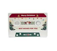 Voice Recordable Greeting Card for Valentine's Day, 60s Message Recordable Greeting Cassette for Grandma Mom Visually Impaired Friends (H)