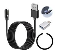 Voice Recorder Charger Kit Compatible with PLAUD Note with USB Charging Cable Magnetic Ring USB to Type-C Adapter 4 Pin Replacement for Fitness Polar Pacer Pro Ignite3 Vantage Smart Watch AI Recorder