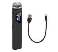 Voice Recorder with Dual Microphone HiFi Lossless Playback Noise Reduction 360° Surround Sound Recording for Meetings Interviews Lectures ABS Black 2.4 Inch (64GB)