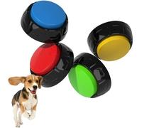 Voice recording button, pet training buzzer communication button set, 30-second recording playback function, fun dog dialogue button four-piece set
