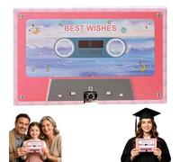 Voice Recording Cassette Tape Gift,Class of 2026 Voice Recordable Graduation Keepsakes, Retro Cassette Tape Talking Greeting Card, 5 Min Recording, Capture Every Heartfelt Sounds Memory Forever