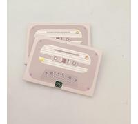 Voice Recording Greeting Card, 60-Second Recordable Cassette Tape Message Recorder for Valentine's Day, New Year, Birthday Christmas, Reusable Sound Card for Personalized Gift (F)