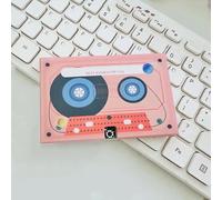 Voice Recording Greeting Card, 60-Second Recordable Cassette Tape Message Recorder for Valentine's Day, New Year, Birthday Christmas, Reusable Sound Card for Personalized Gift (B)