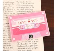 Voice Recording Greeting Card, 60-Second Recordable Cassette Tape Message Recorder for Valentine's Day, New Year, Birthday Christmas, Reusable Sound Card for Personalized Gift (A)