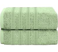 Voice7 2 Pack Jumbo Bath Sheet - 100% Cotton 600 GSM Highly Absorbent and Quick Dry Extra Large Bathsheets, Super Soft Premium Quality Towels Range 96 x 185 cm (Sage Green)