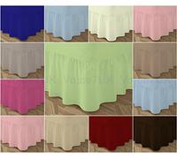 Voice7 NEW Luxury Fitted VALANCE BED SHEETS ~ 20 Stunning Colors ~ Plain Dyed Polycotton Fabric ~ single, double, king & super king ~ ALL UK SIZES (DOUBLE Valance Sheet, MINT GREEN)