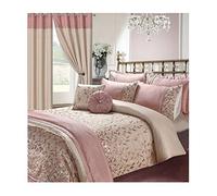 Voice7 Soft Elegant Design Sequin Embroidery Bedding Bedroom Collections UK Sizes (Marie Pink, Single Duvet Cover + 1 Pillow Case)