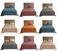 Voice7 Soft Thermal FLANNELETTE FLAT Bed Sheets 10 Colors - 100% Brushed Cotton Warm Sheet UK Sizes (Lilac - Single)